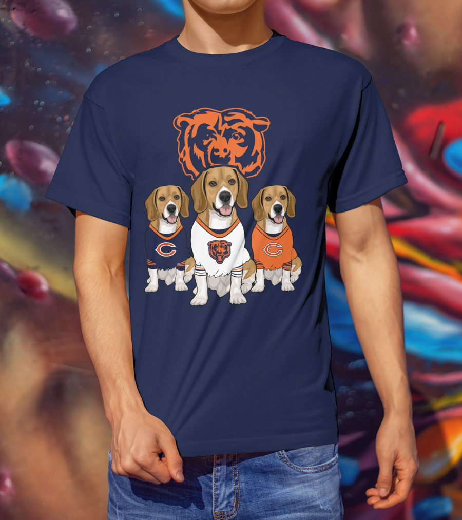 Chicago Bears Beagle Trio T-Shirt