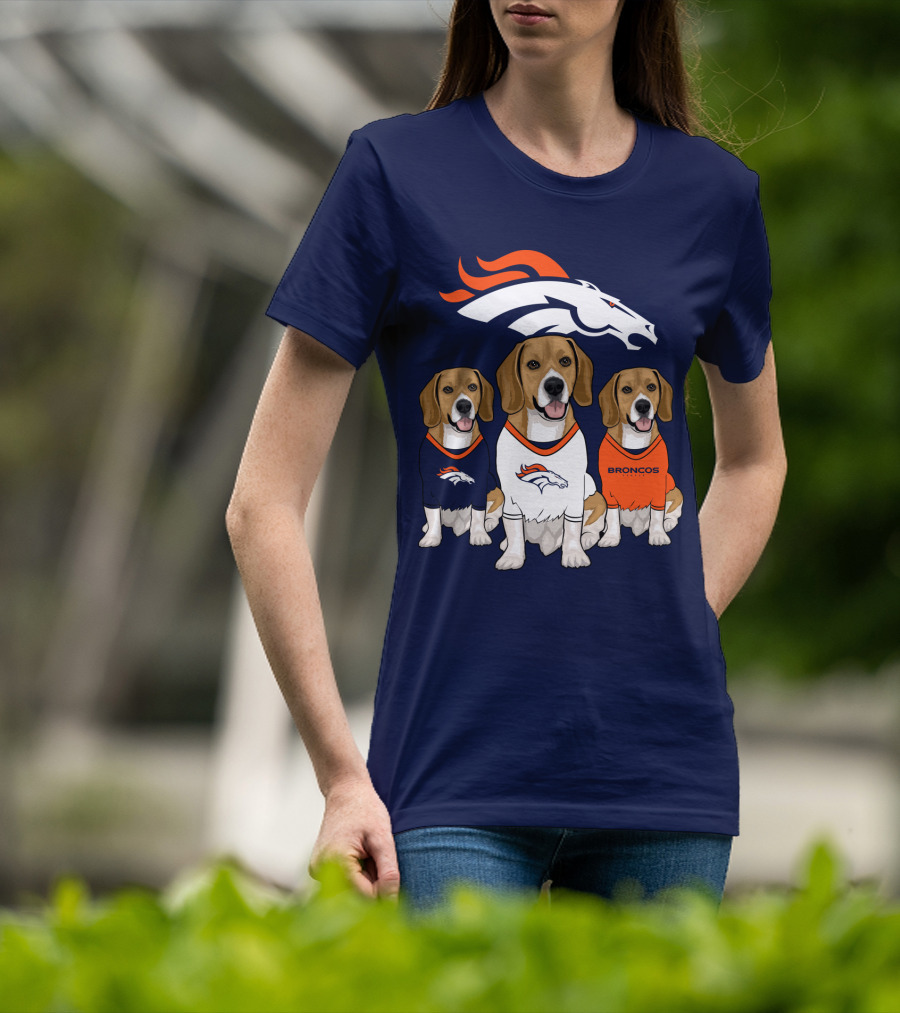Denver Broncos Beagle Trio T-Shirt