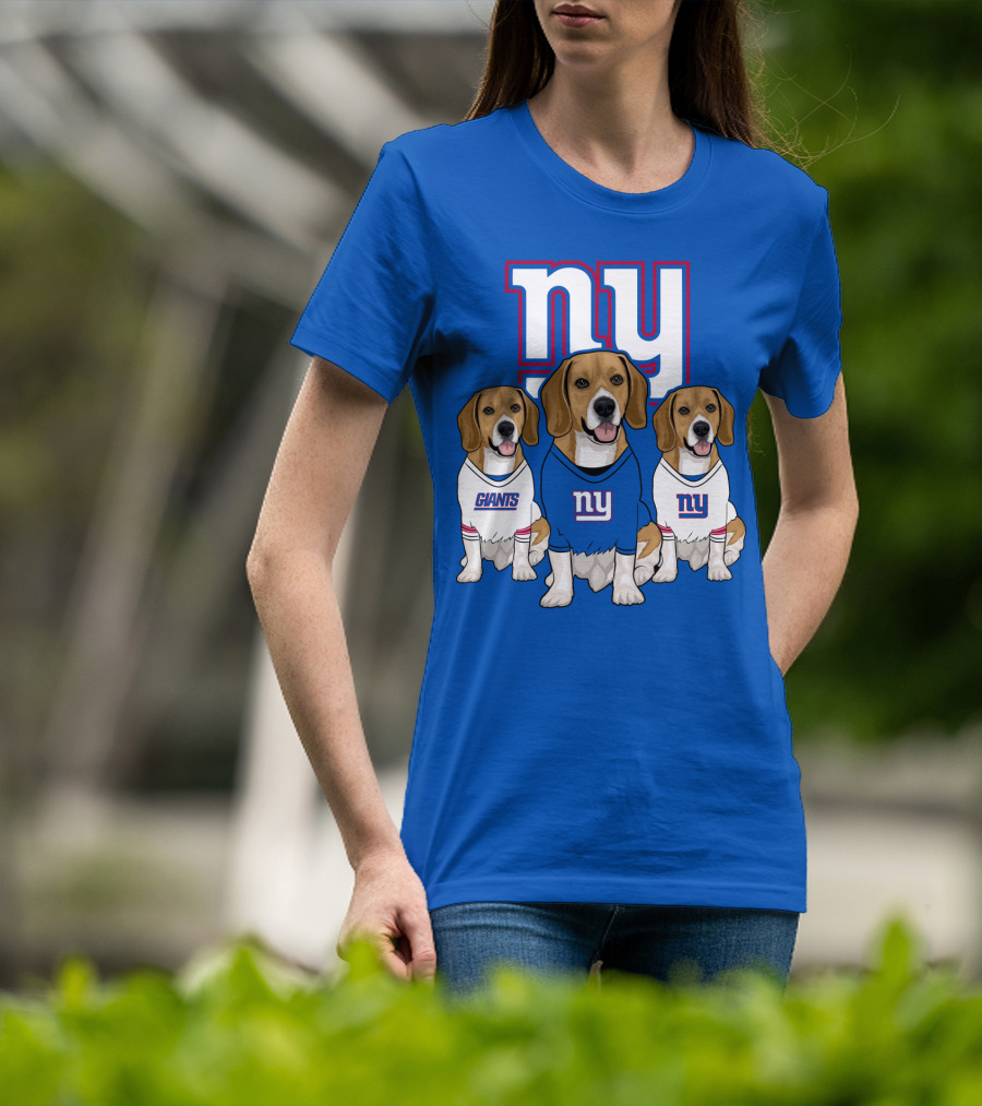 New York Giants Beagle Trio T-Shirt