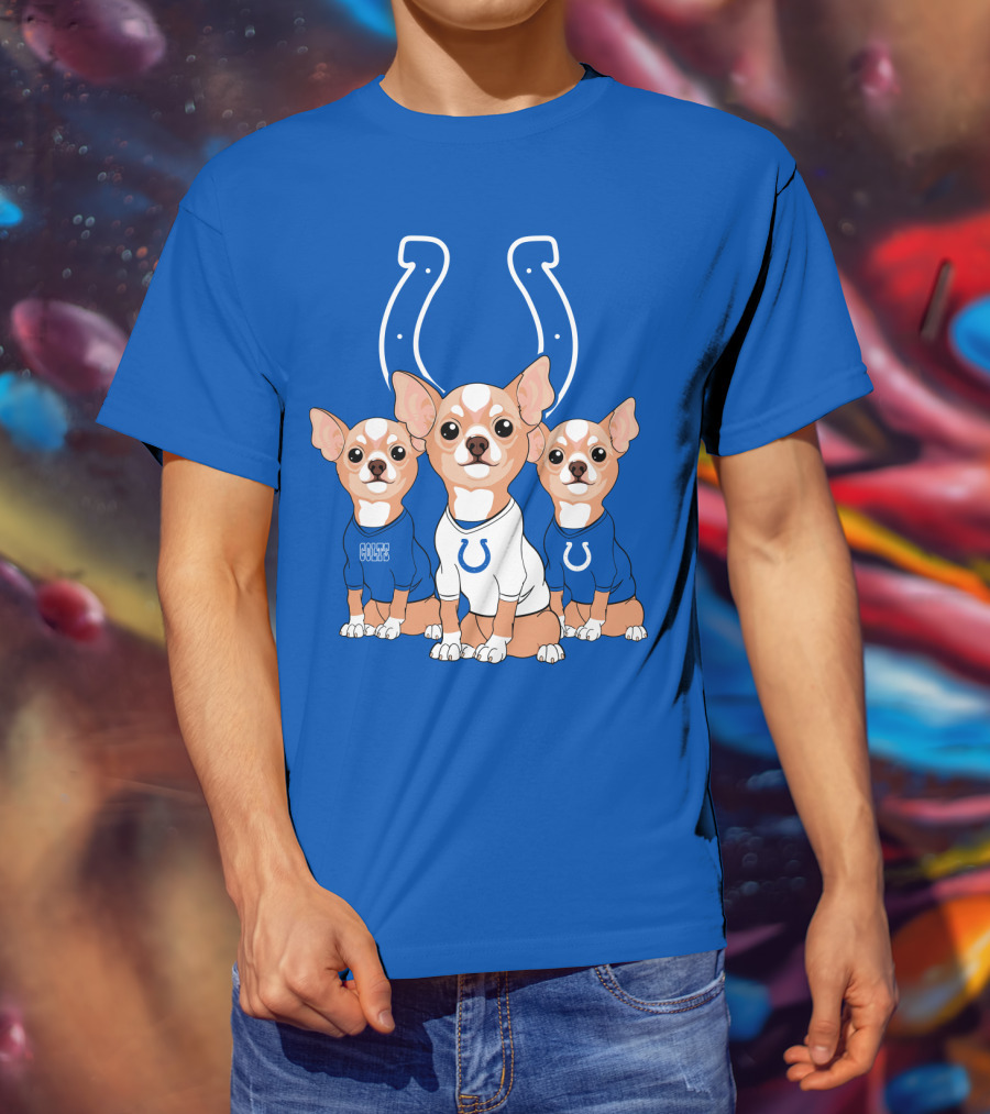 Indianapolis Colts Chihuahua Trio T-Shirt