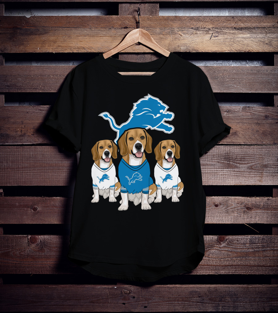Detroit Lions Beagles T-Shirt