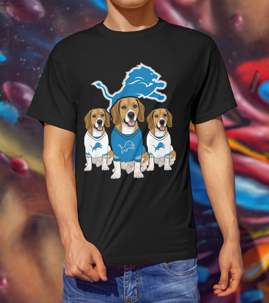 Detroit Lions Beagles T-Shirt
