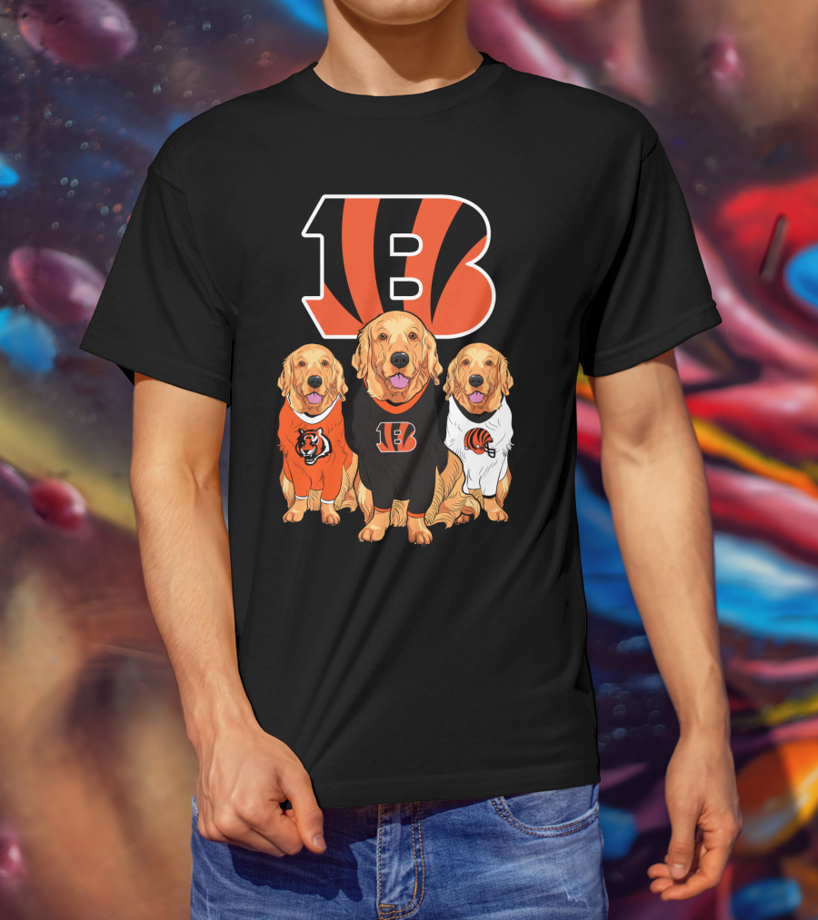Cincinnati Bengals Beagle Dog Trio T-Shirt