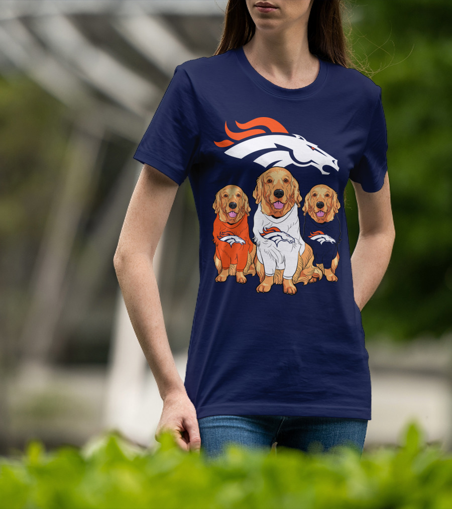 Denver Broncos Golden Retrievers T-Shirt