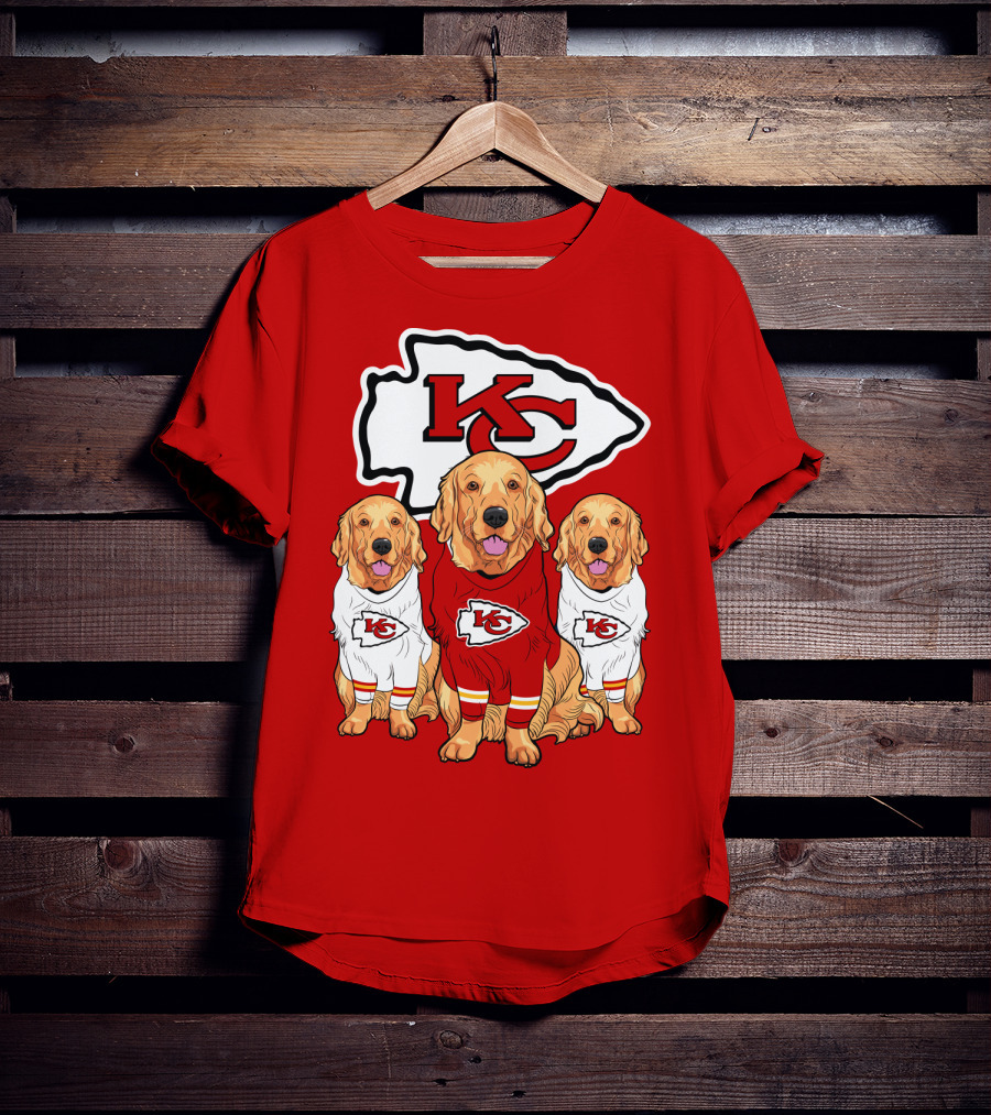 Kansas City Chiefs Golden Retrievers T-Shirt