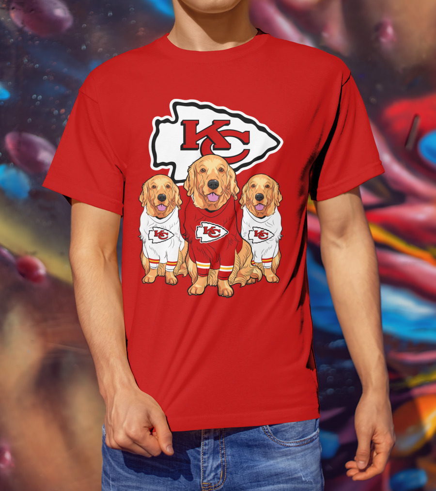 Kansas City Chiefs Golden Retrievers T-Shirt
