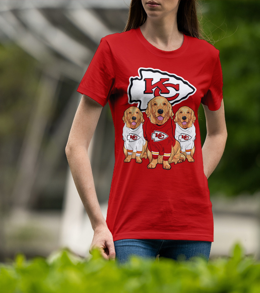 Kansas City Chiefs Golden Retrievers T-Shirt
