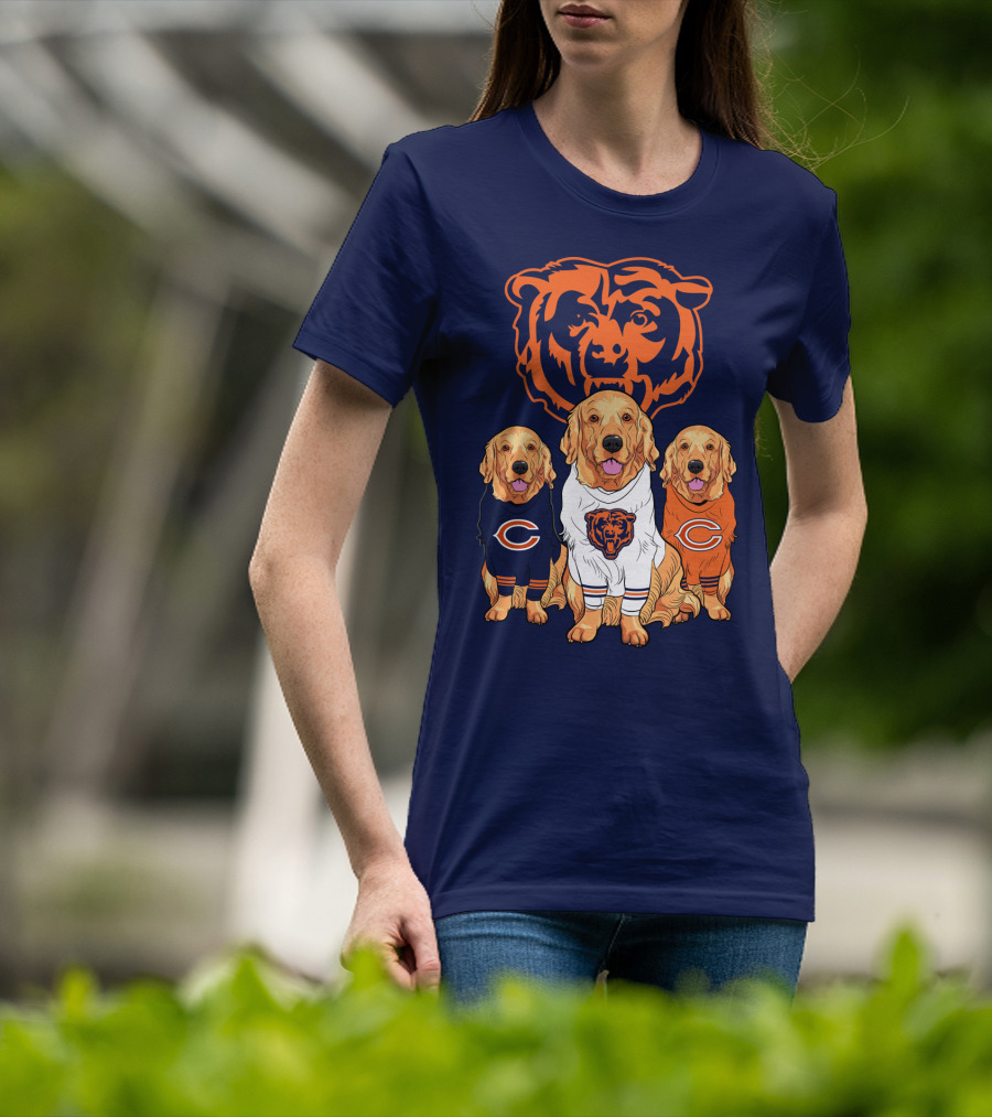 Chicago Bears Golden Retrievers T-Shirt