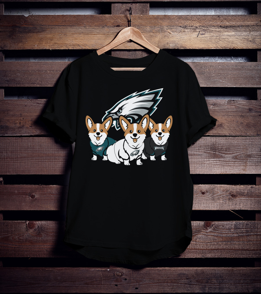 Philadelphia Eagles Corgi Trio T-Shirt