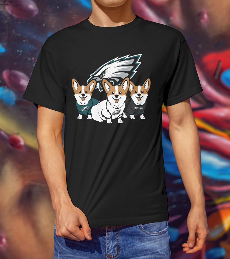 Philadelphia Eagles Corgi Trio T-Shirt