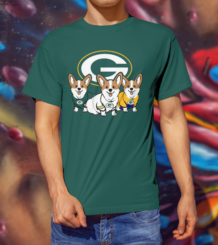 Green Bay Packers Corgi T-Shirt