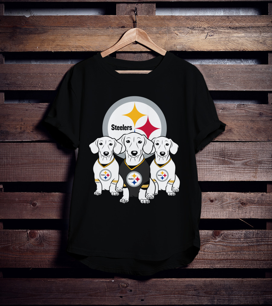 Steelers Dachshund Trio T-Shirt