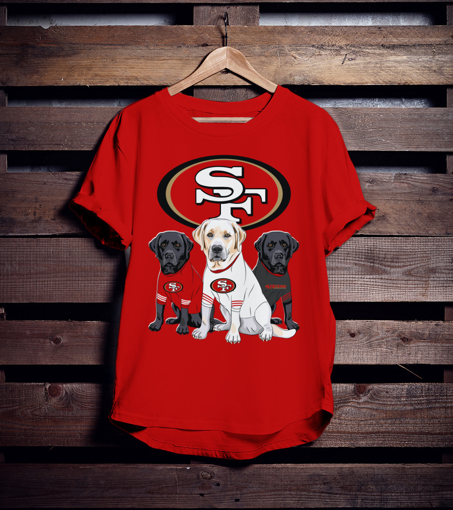 San Francisco 49ers Labrador Retriever Trio T-Shirt