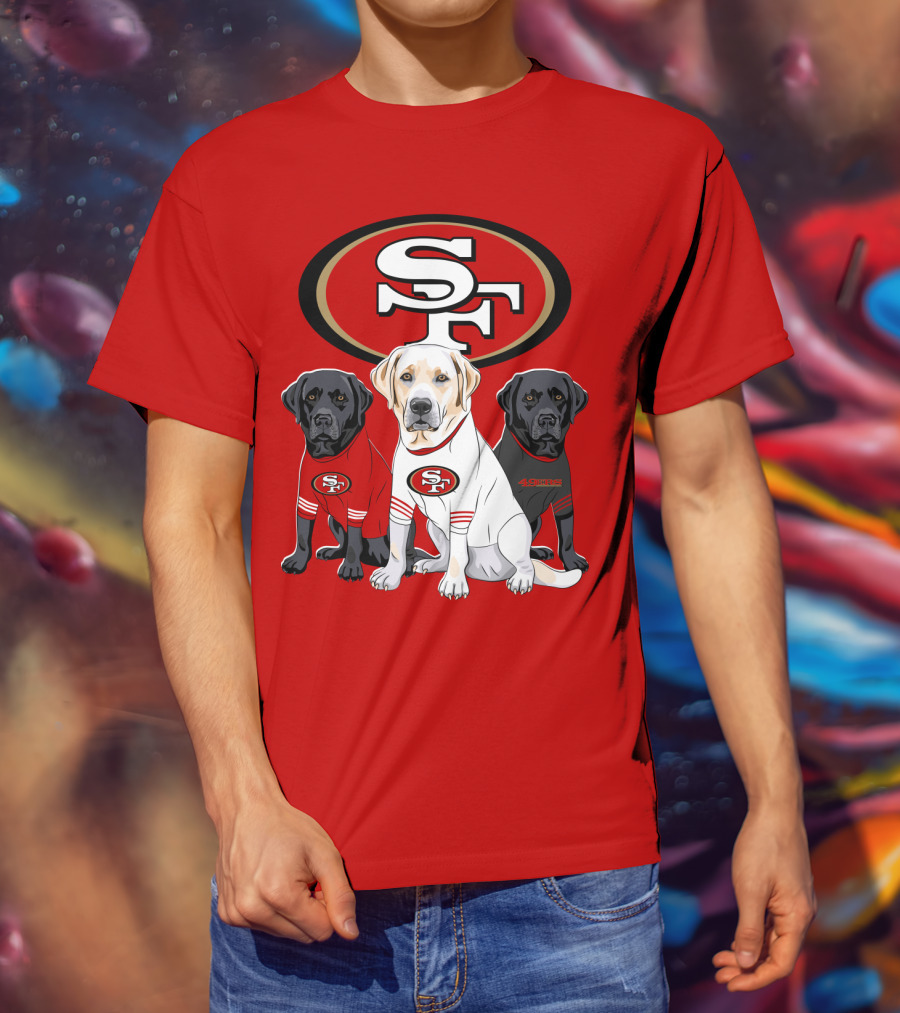 San Francisco 49ers Labrador Retriever Trio T-Shirt