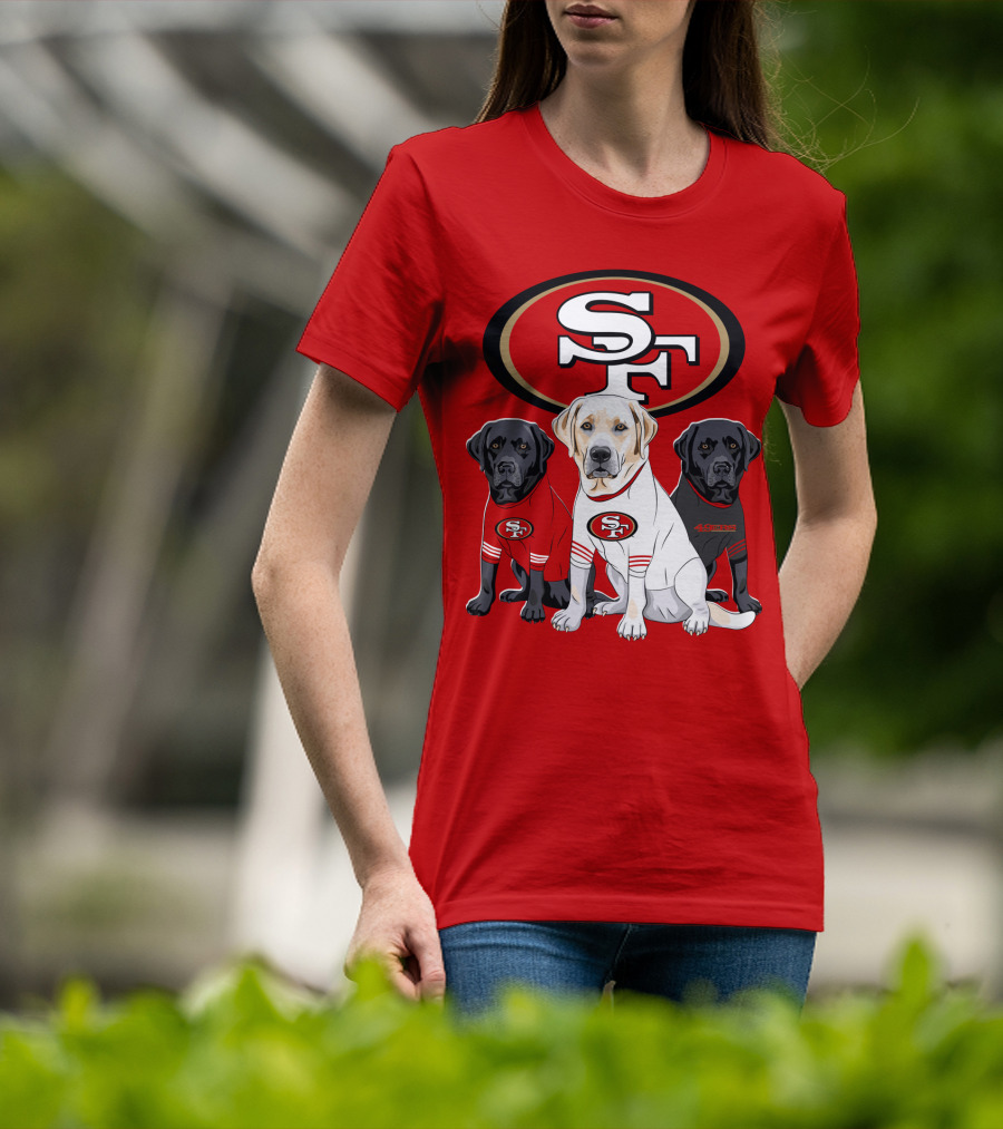 San Francisco 49ers Labrador Retriever Trio T-Shirt