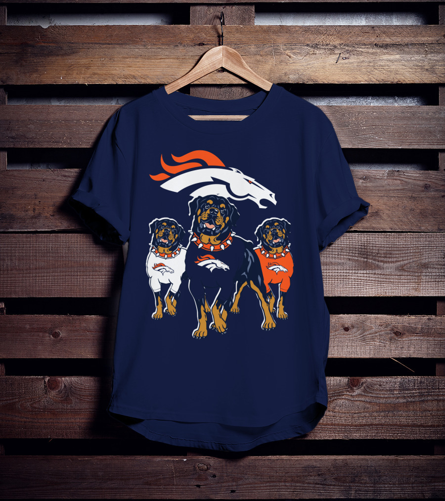 Rottweiler Dogs Denver Broncos T-Shirt