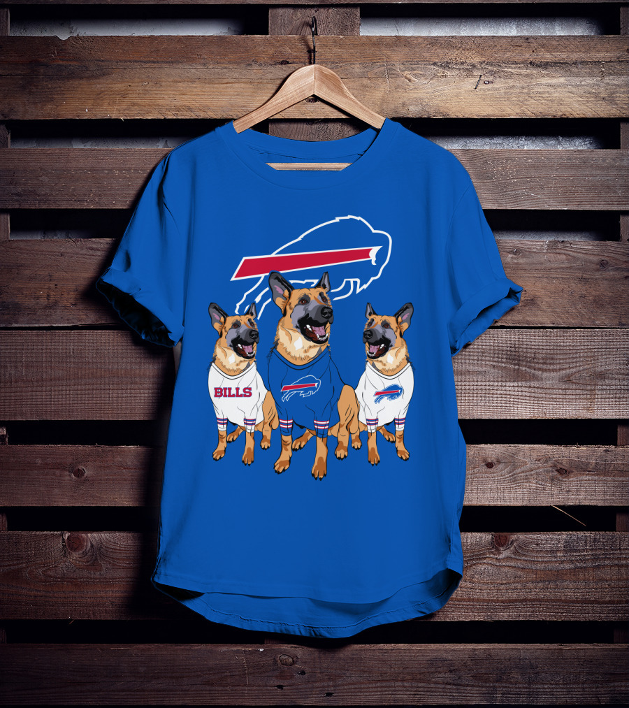 Buffalo Bills German Shepherd Trio T-Shirt
