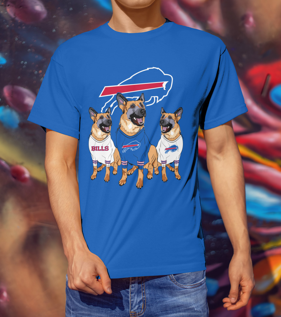 Buffalo Bills German Shepherd Trio T-Shirt