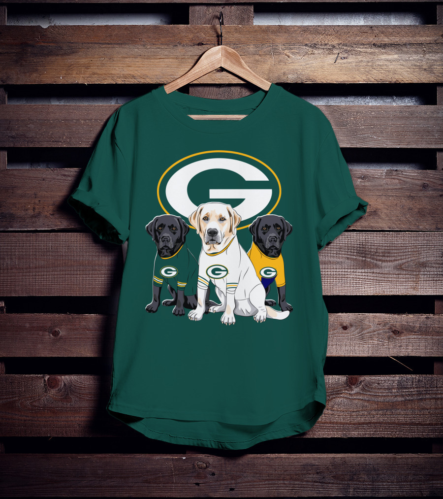 Green Bay Packers Labrador Retriever Trio T-Shirt