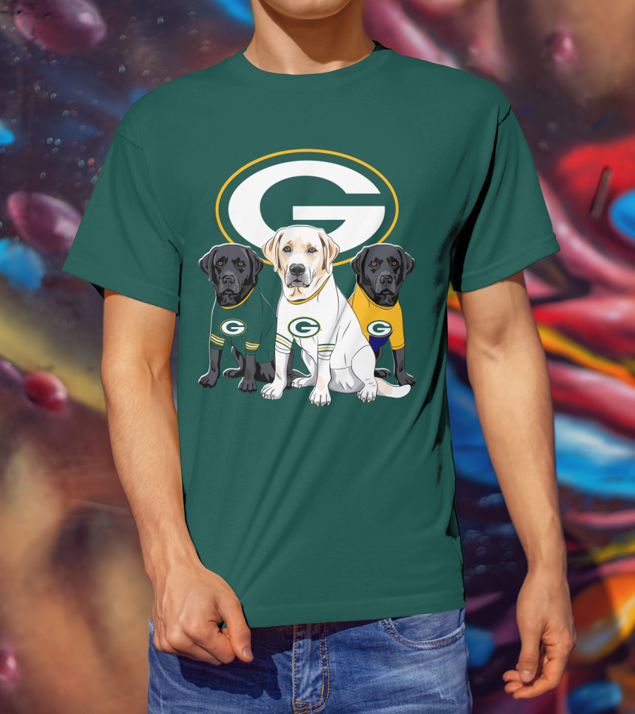 Green Bay Packers Labrador Retriever Trio T-Shirt