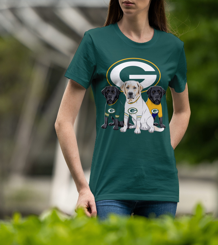 Green Bay Packers Labrador Retriever Trio T-Shirt