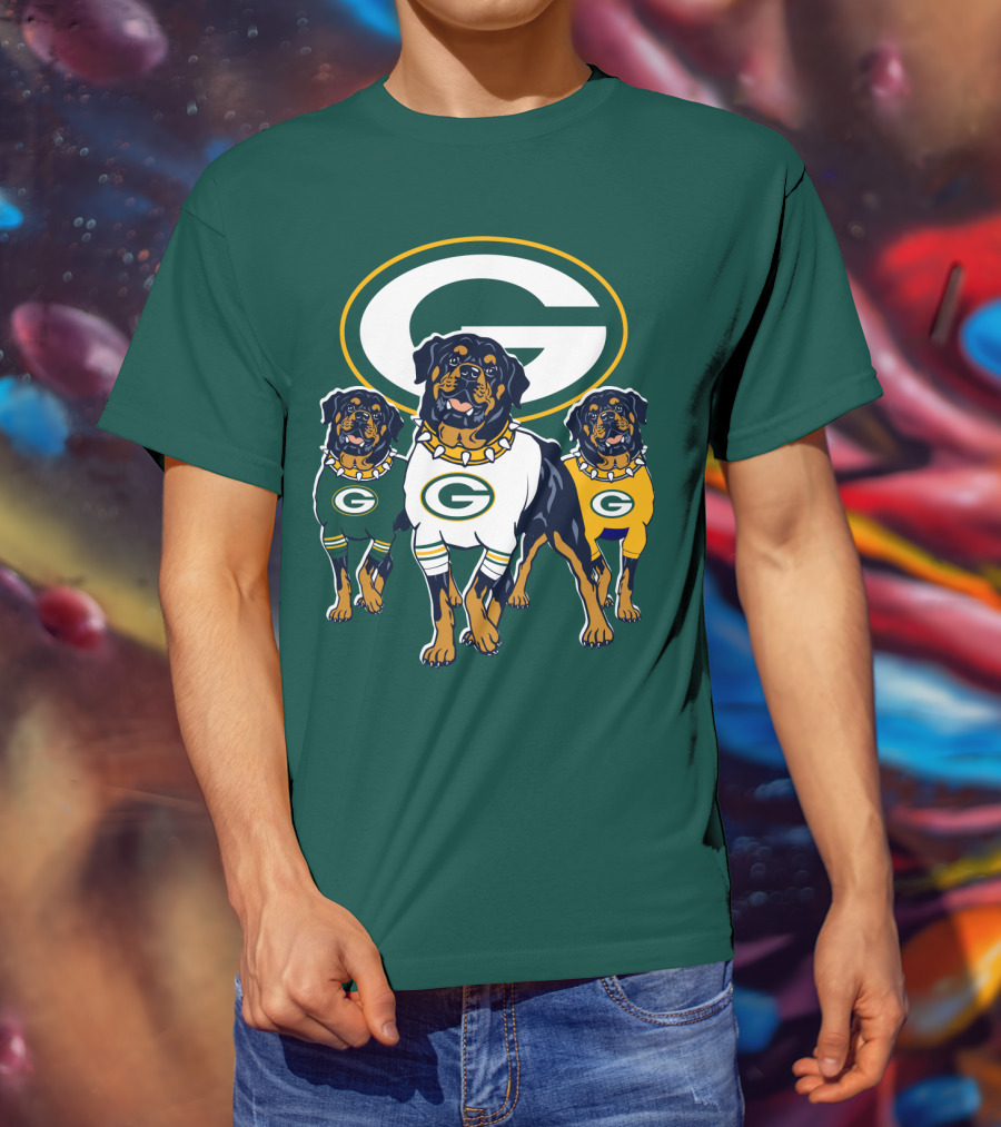 Green Bay Packers Rottweiler T-Shirt