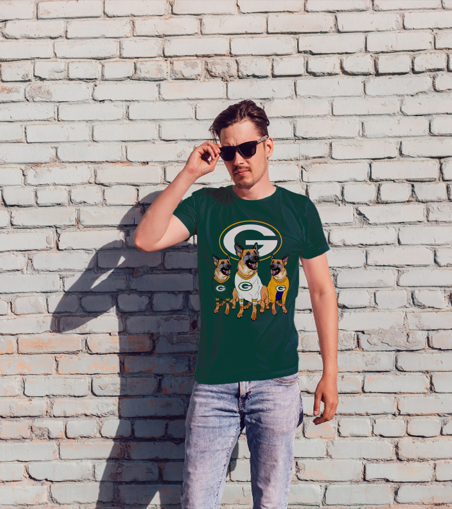 Green Bay Packers German Shepherd Trio T-Shirt