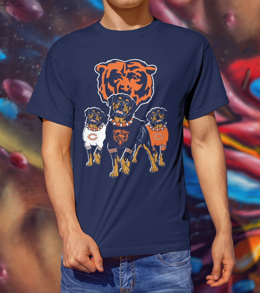 Chicago Bears Rottweiler Dog T-Shirt