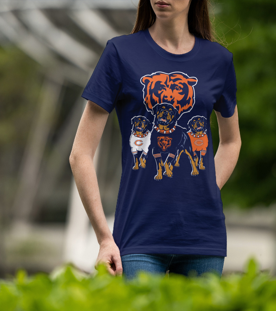 Chicago Bears Rottweiler Dog T-Shirt