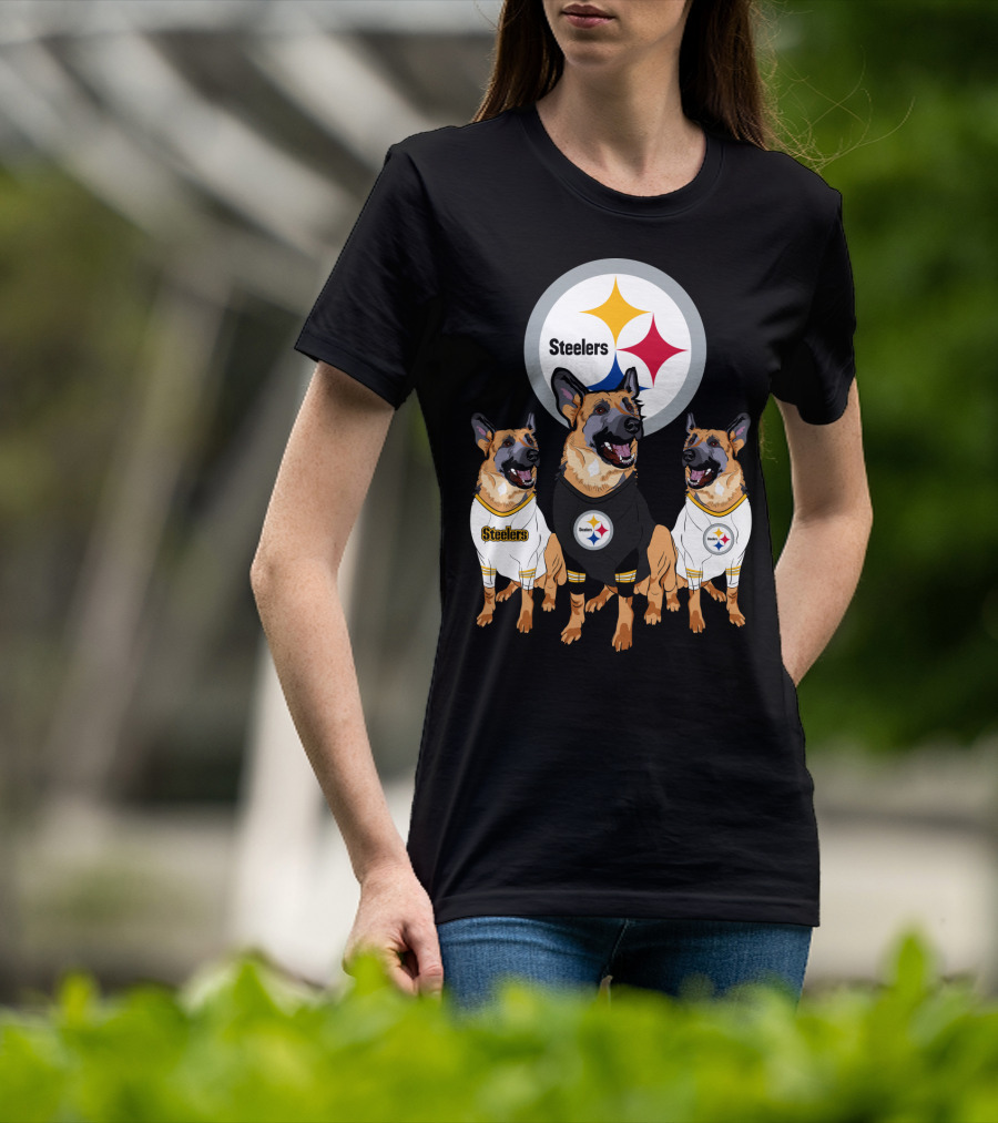 Steelers German Shepherd Trio T-Shirt