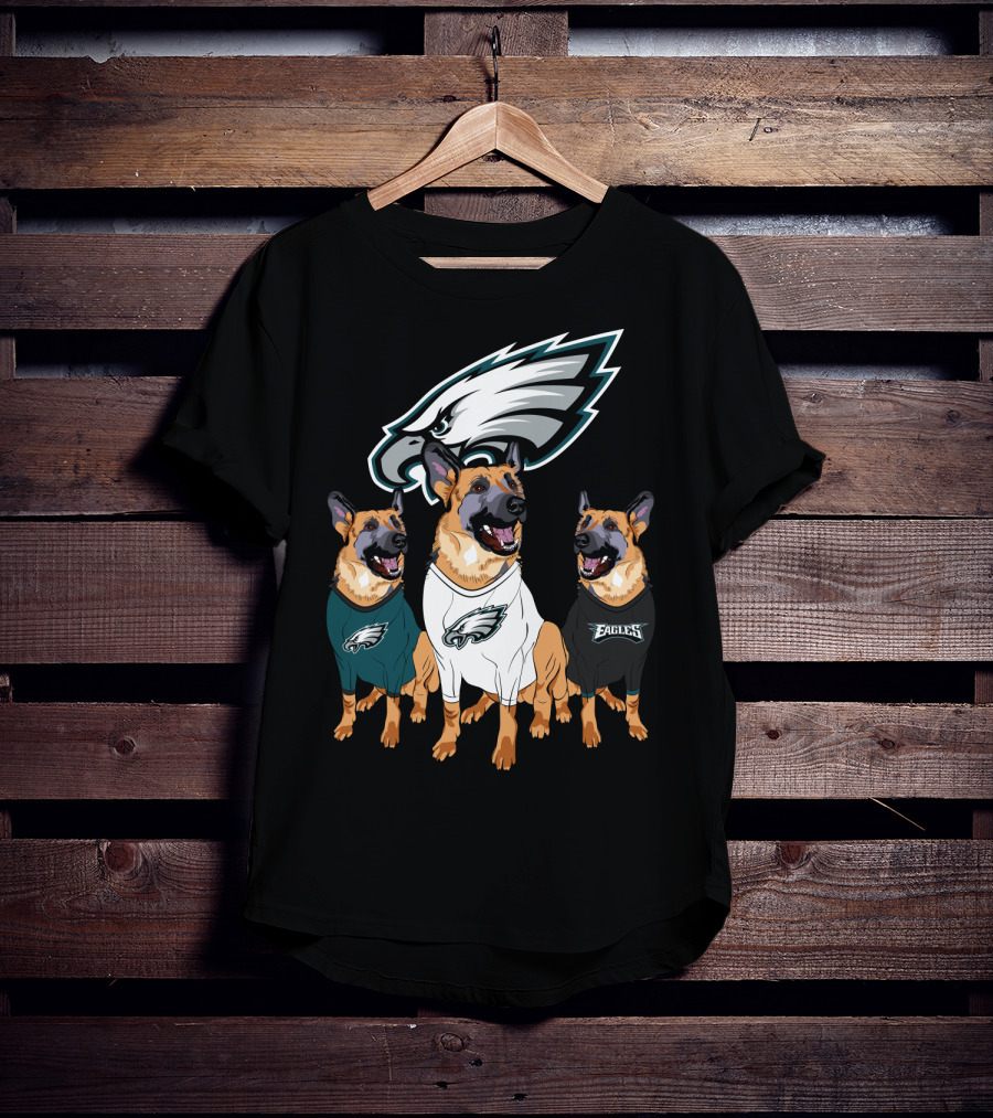 Philadelphia Eagles German Shepherd Trio T-Shirt