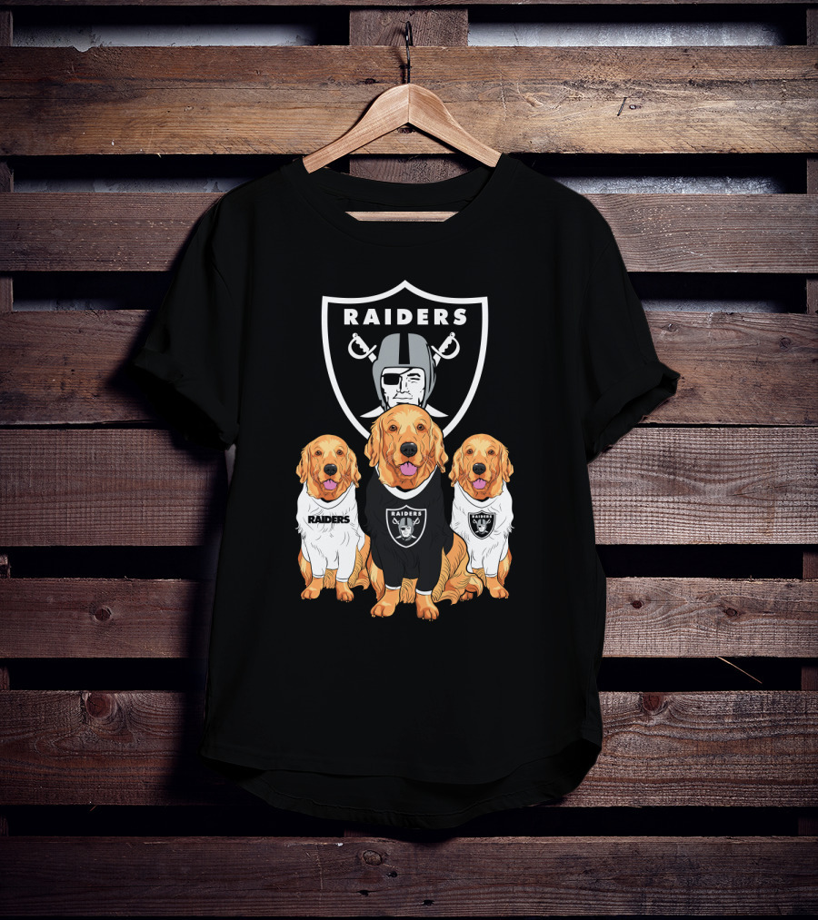 Las Vegas Raiders Golden Retrievers T-Shirt