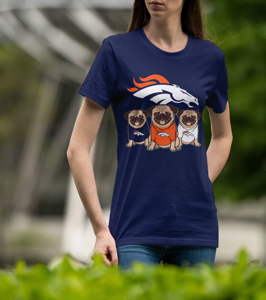 Pug Broncos Trio T-Shirt