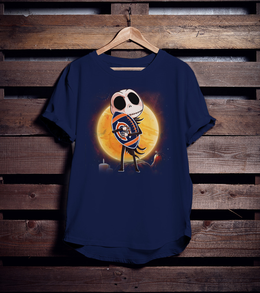 Jack Holding Bears Football In Moonlight T-Shirt