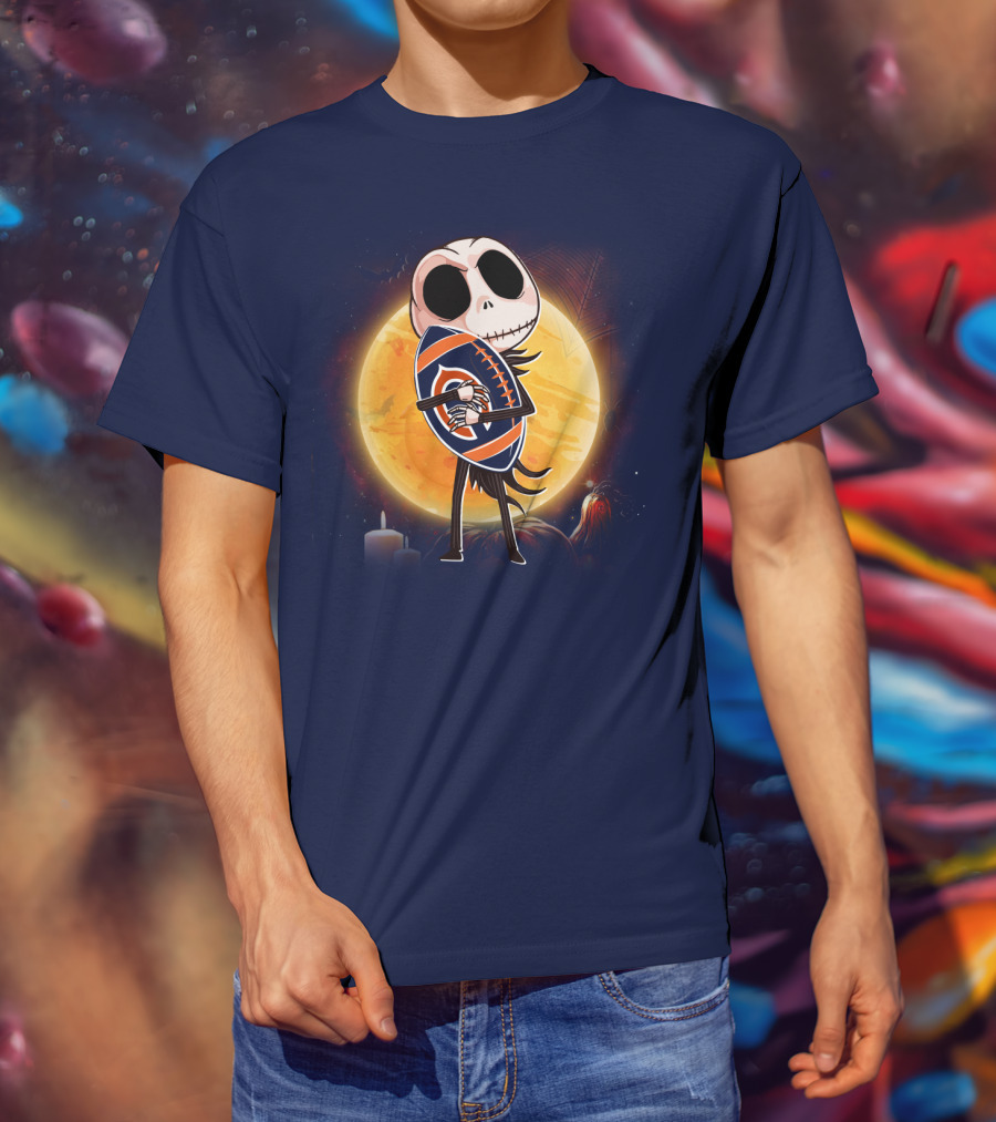 Jack Holding Bears Football In Moonlight T-Shirt