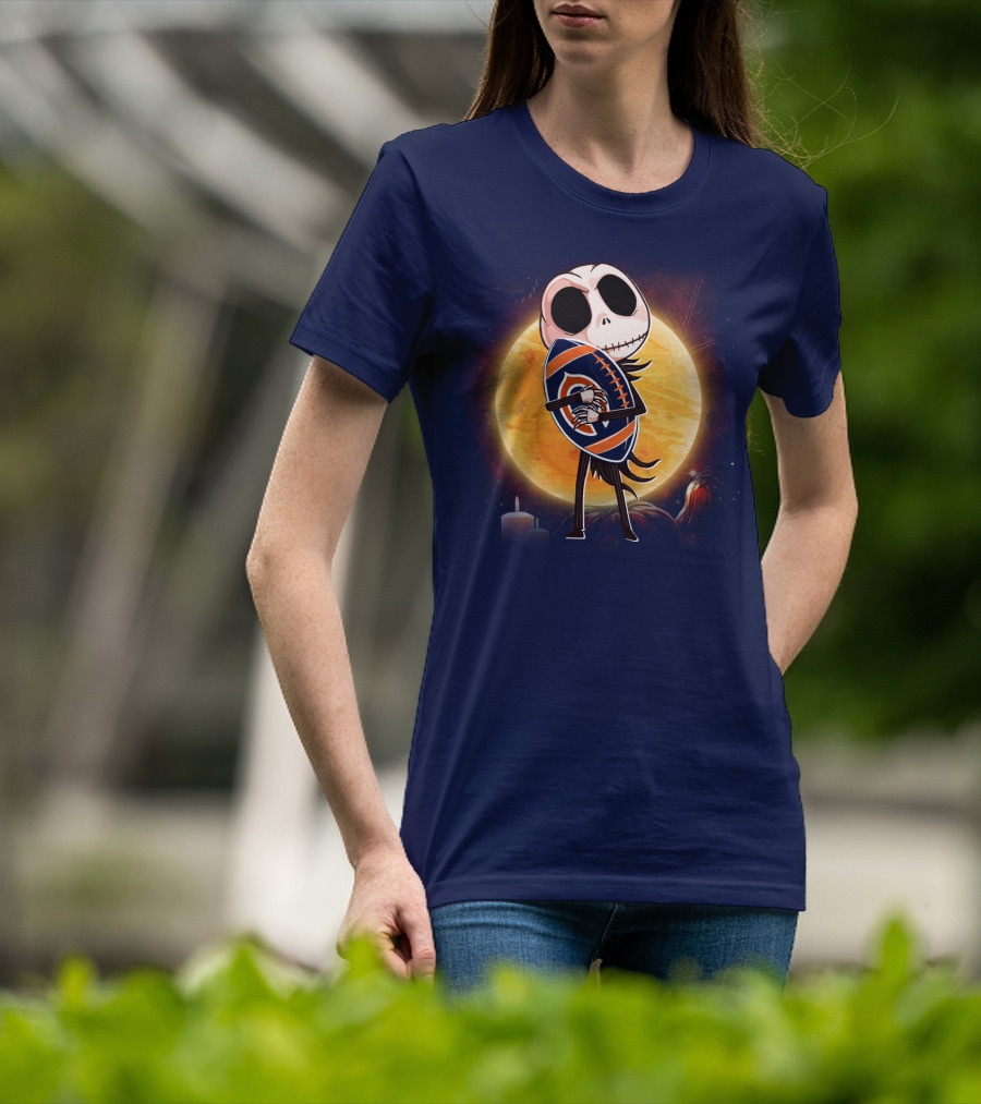 Jack Holding Bears Football In Moonlight T-Shirt