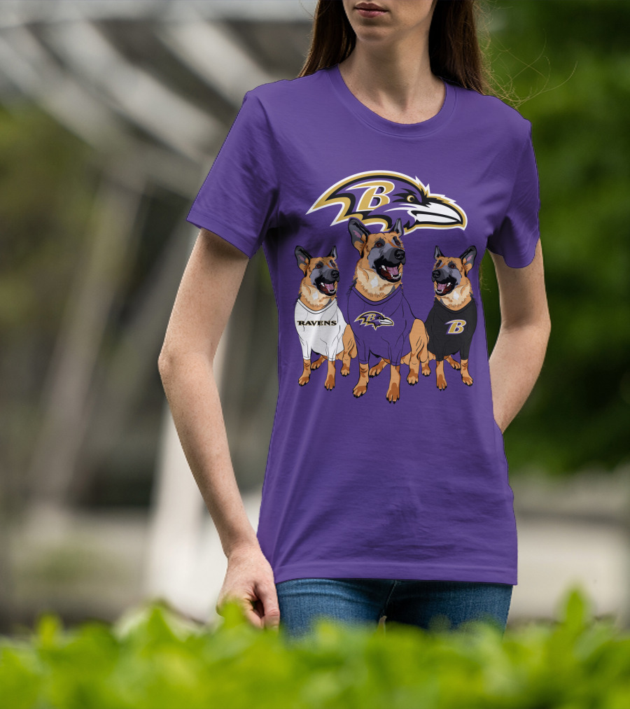 Ravens German Shepherd Trio T-Shirt