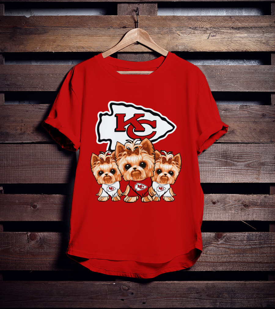 Kansas City Chiefs Yorkshire Terrier T-Shirt