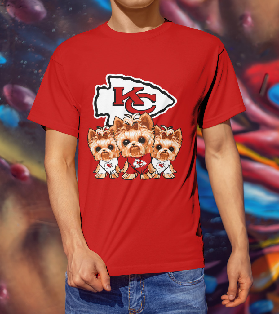 Kansas City Chiefs Yorkshire Terrier T-Shirt