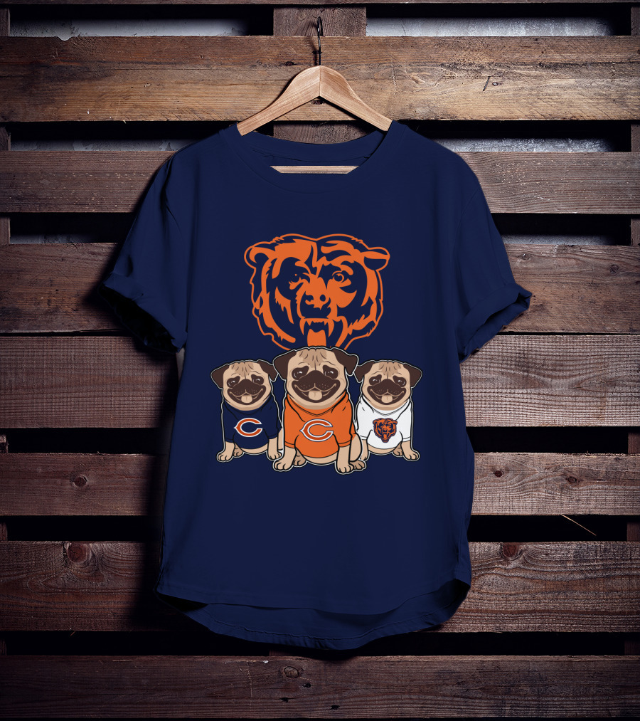 Chicago Bears Pugs T-Shirt