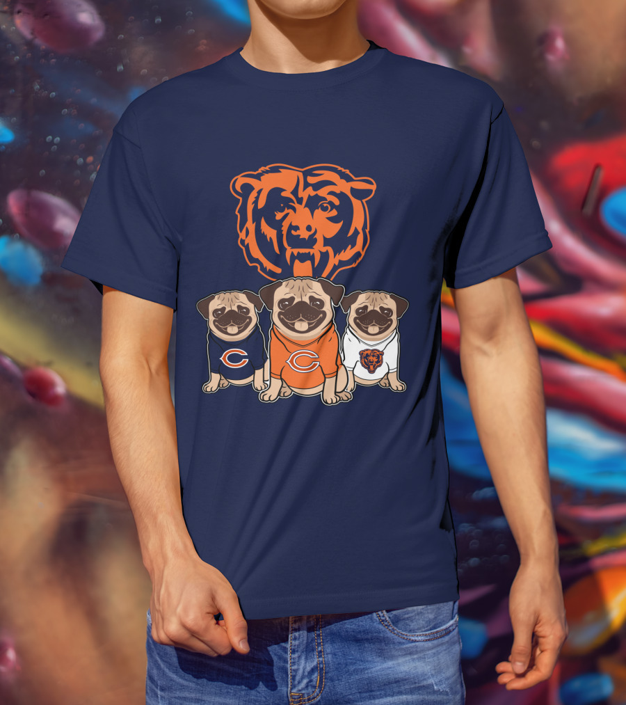 Chicago Bears Pugs T-Shirt