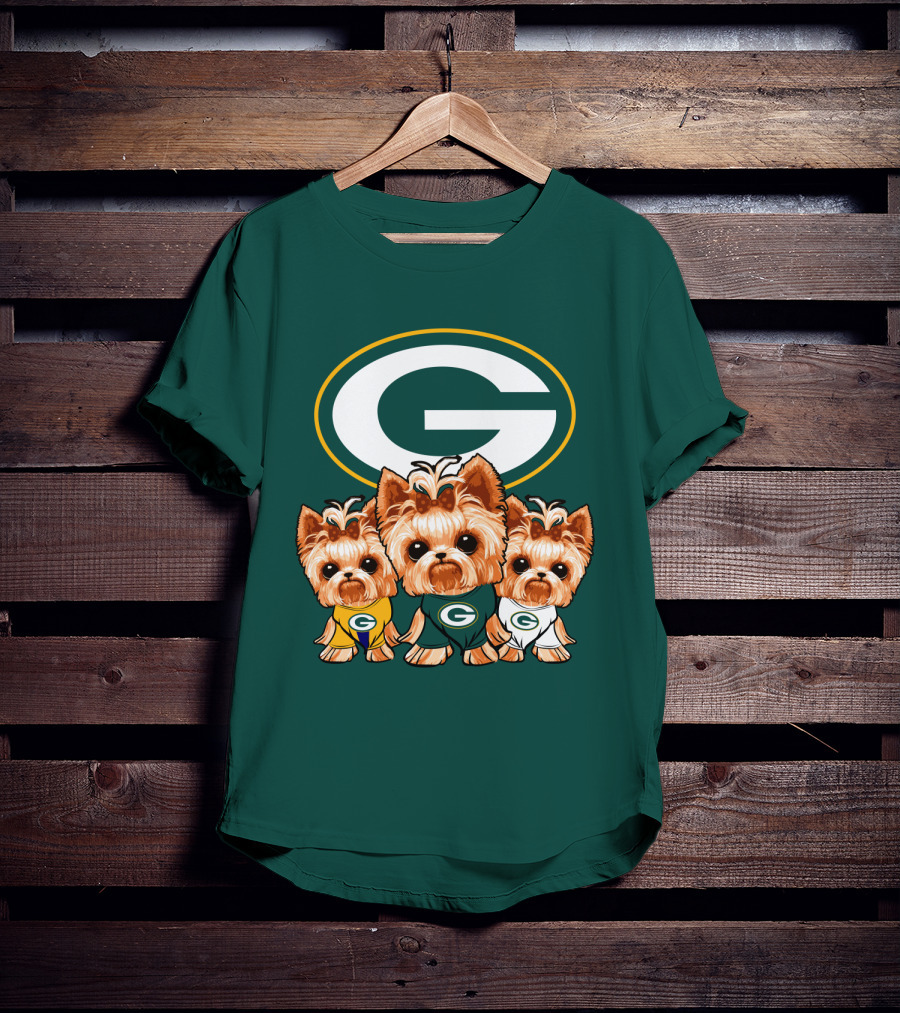 Green Bay Packers Yorkie Trio T-Shirt