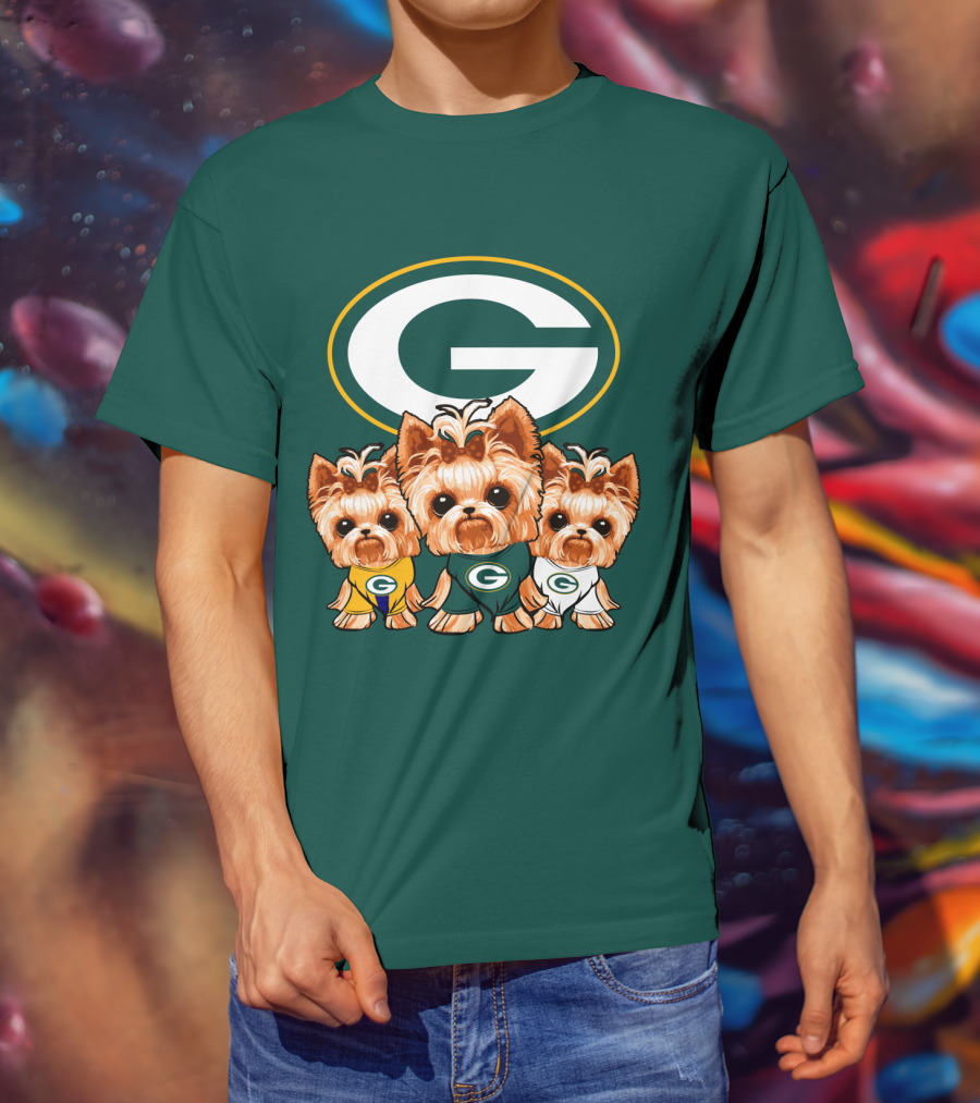 Green Bay Packers Yorkie Trio T-Shirt
