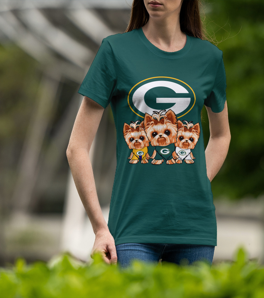 Green Bay Packers Yorkie Trio T-Shirt