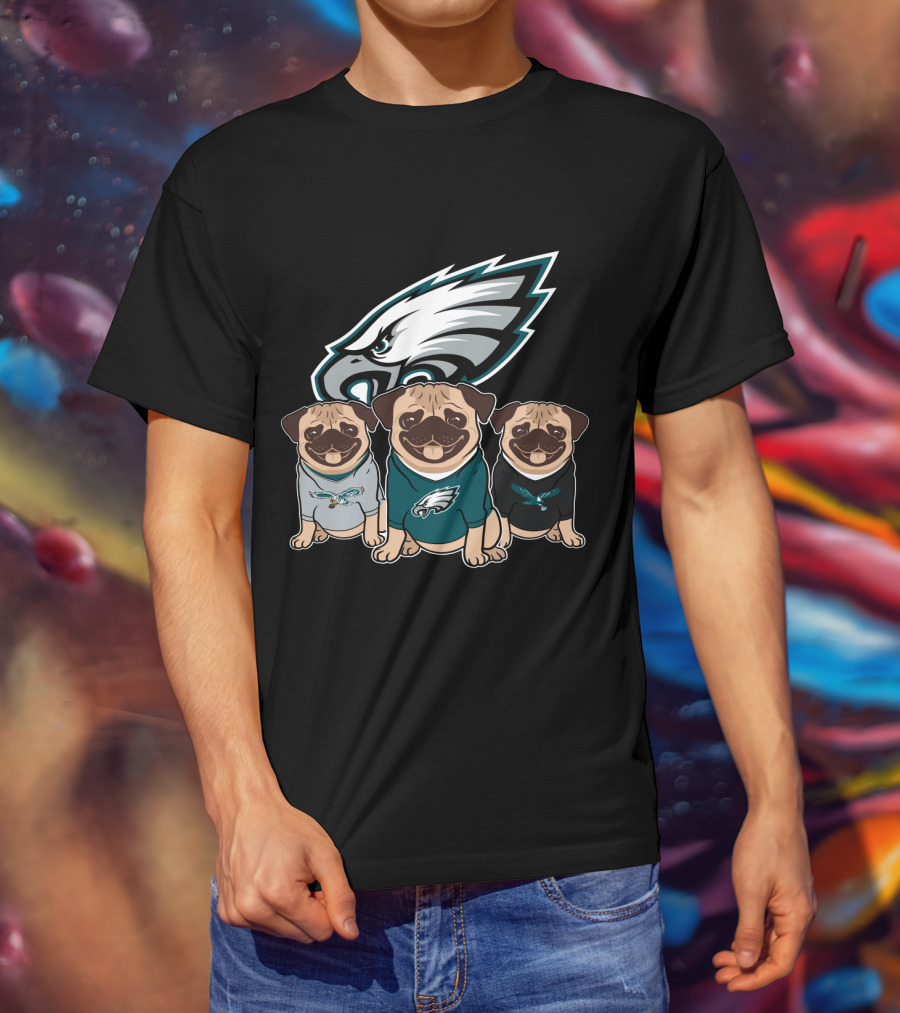 Philadelphia Eagles Pugs T-Shirt