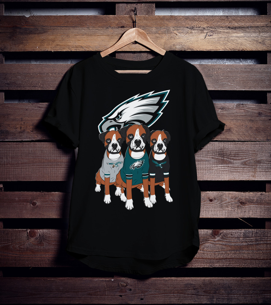 Philadelphia Eagles Boxer Dogs T-Shirt