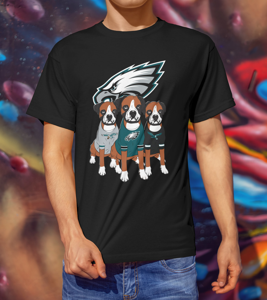 Philadelphia Eagles Boxer Dogs T-Shirt