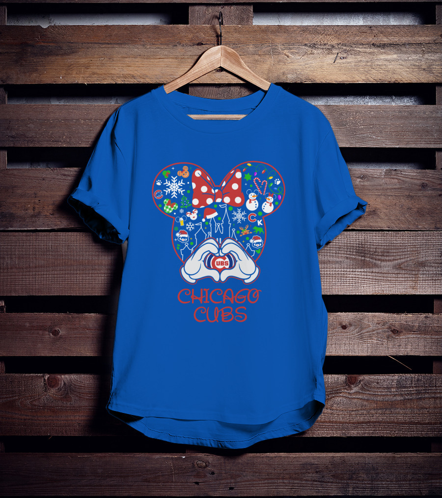 Chicago Cubs Minnie Mouse Holiday T-Shirt