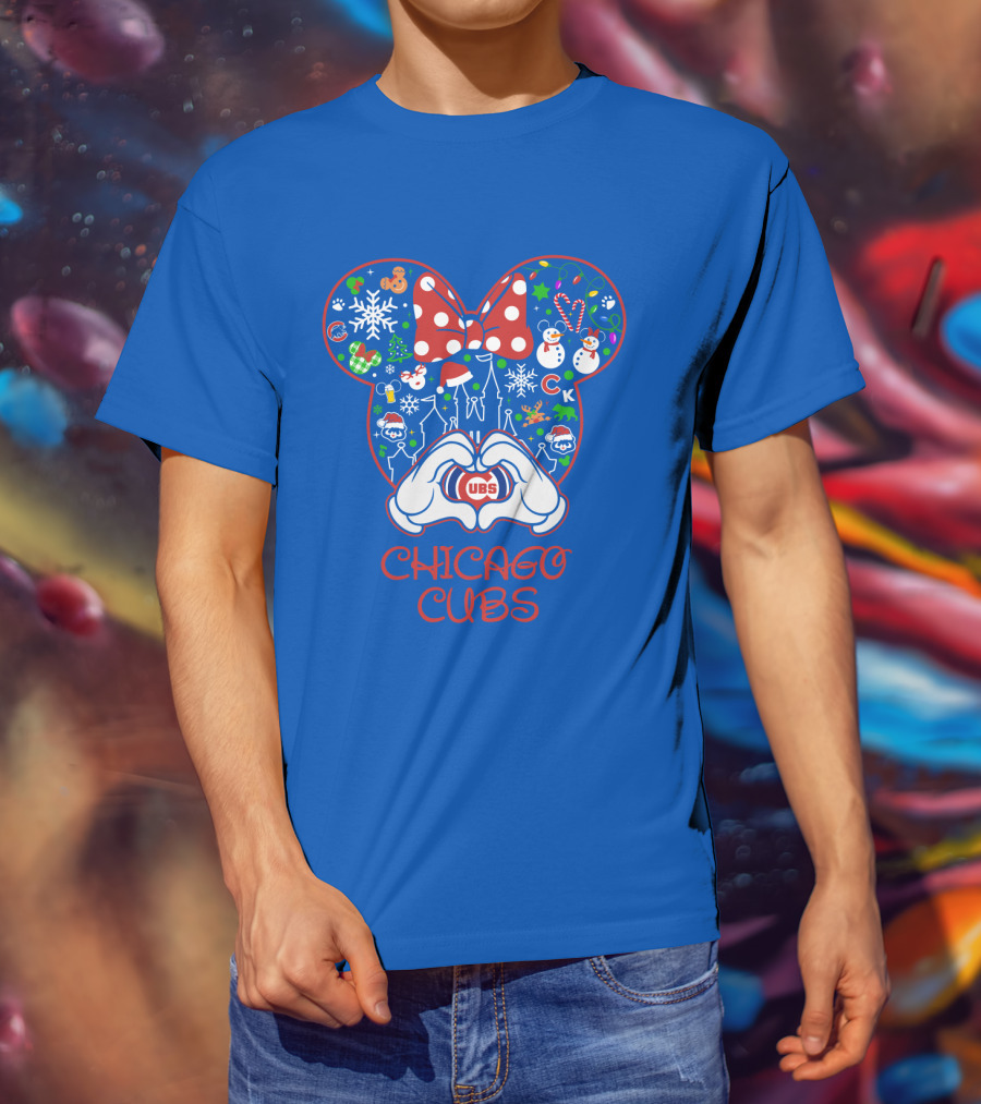 Chicago Cubs Minnie Mouse Holiday T-Shirt