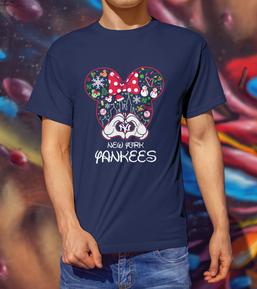New York Yankees Festive Mouse Ears Holiday Edition T-Shirt